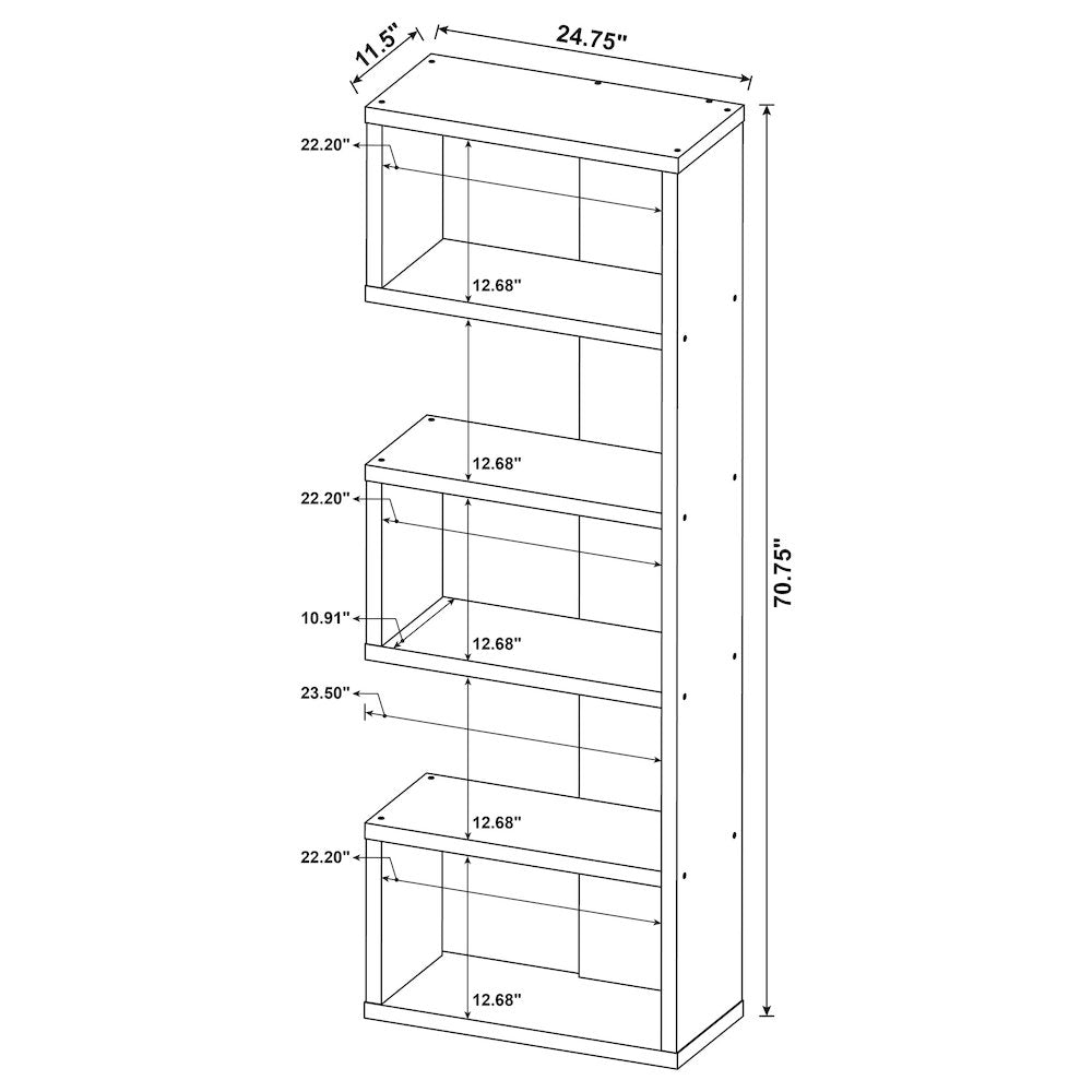 Casual 5-shelf Bookcase