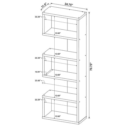 Casual 5-shelf Bookcase