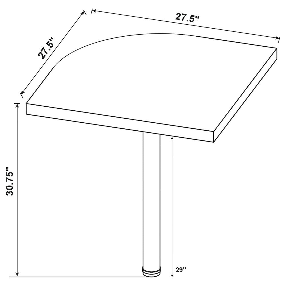 Ulloa Cappuccino L-Shape Desk with Mobile File Cabinet