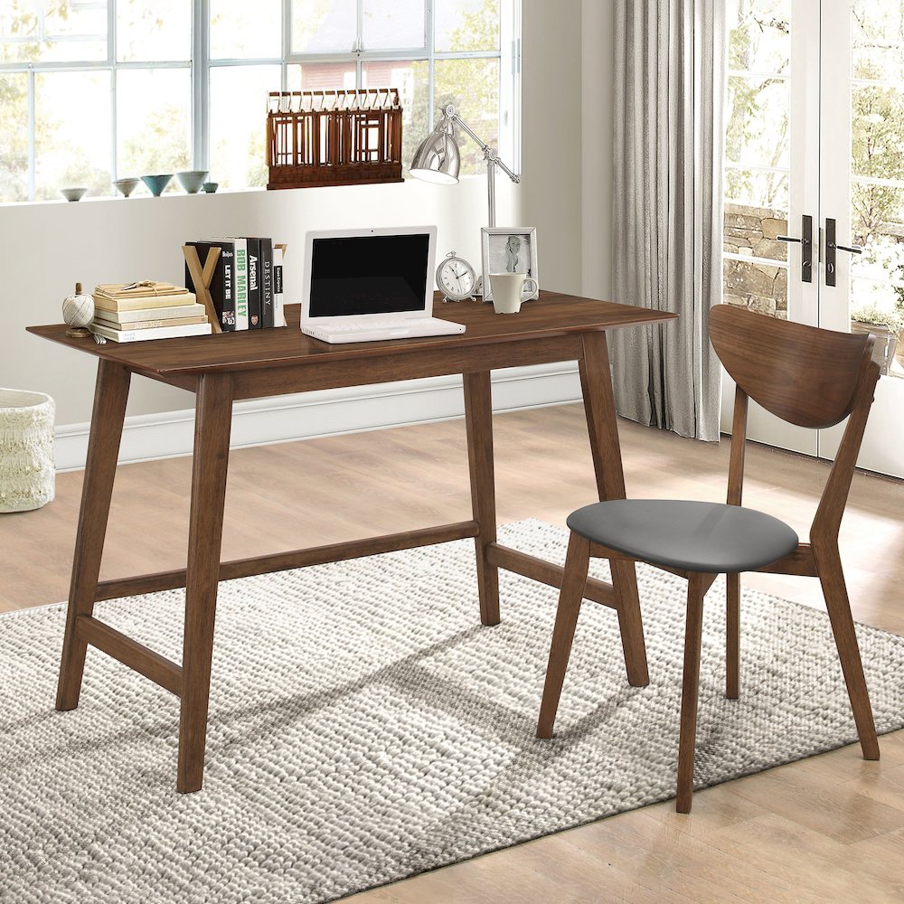 Walnut 2-piece Writing Desk Set