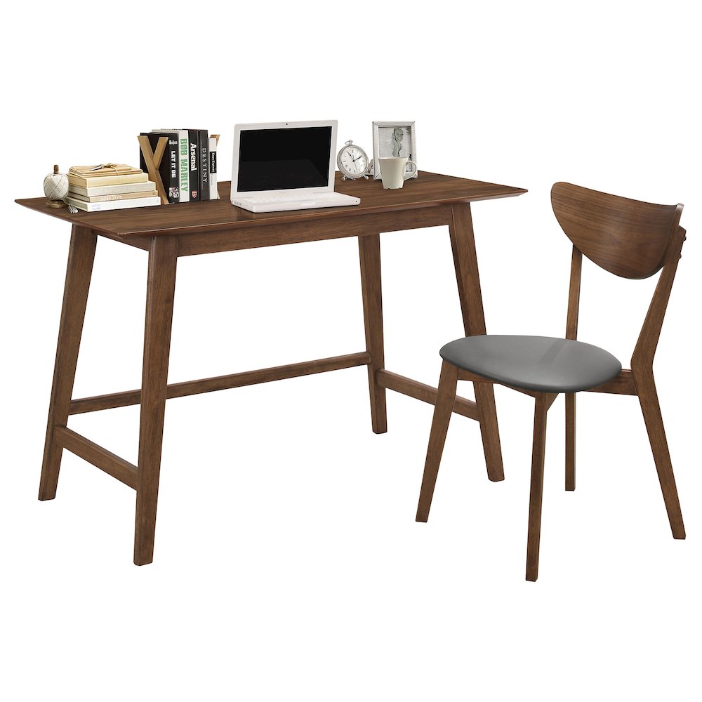 Walnut 2-piece Writing Desk Set