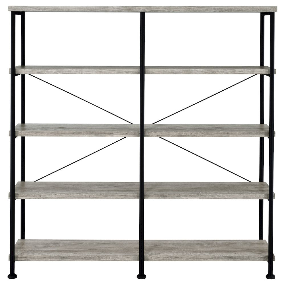 Industrial Double-wide Bookcase