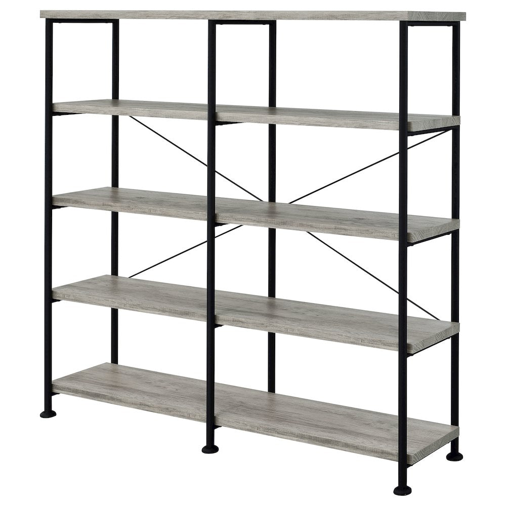 Industrial Double-wide Bookcase