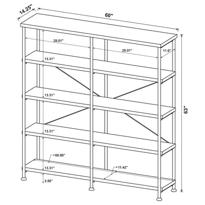 Industrial Double-wide Bookcase