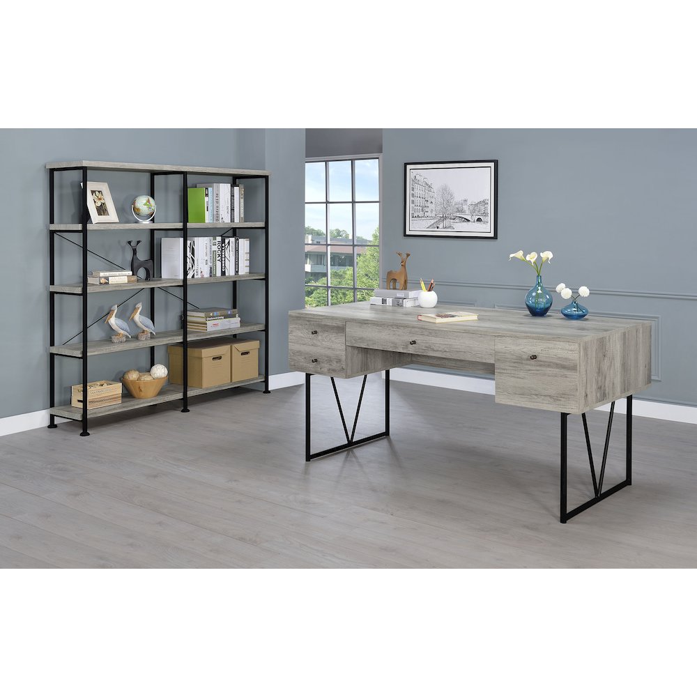 Industrial Double-wide Bookcase