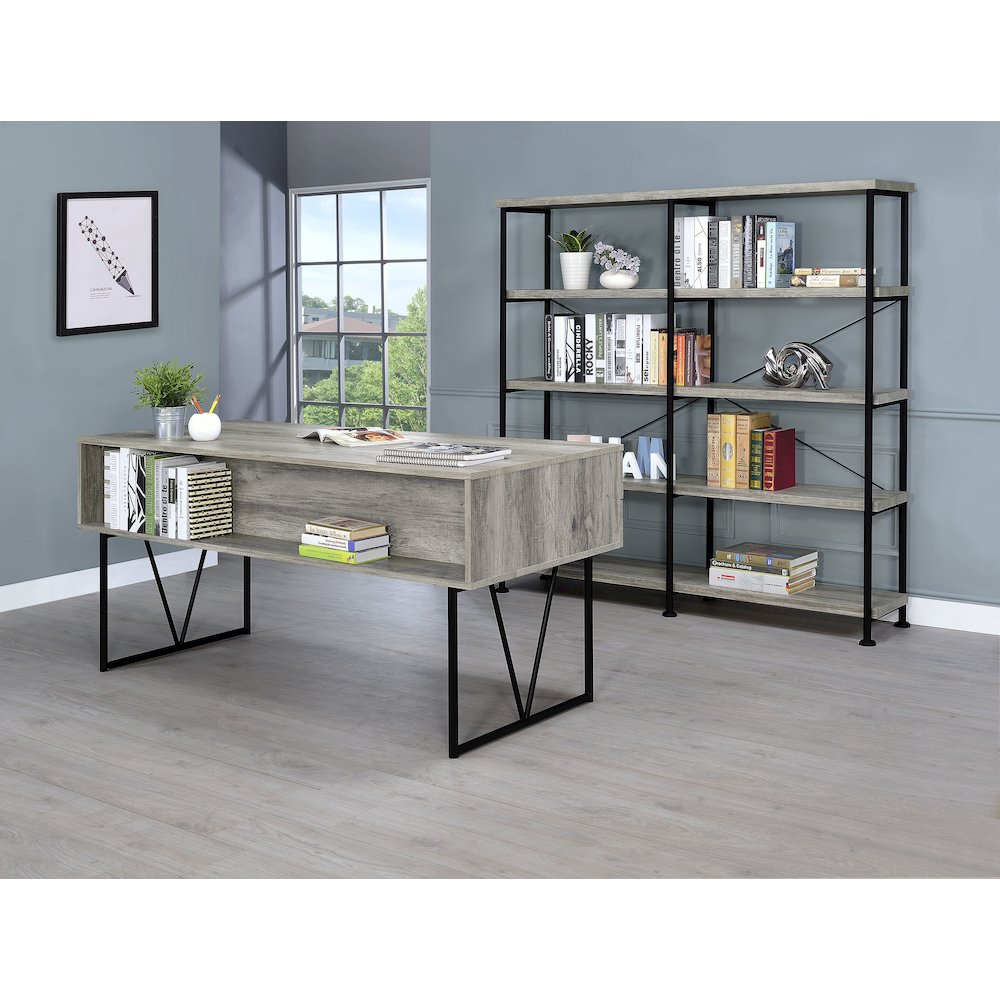 Industrial Double-wide Bookcase