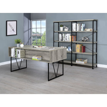 Industrial Double-wide Bookcase