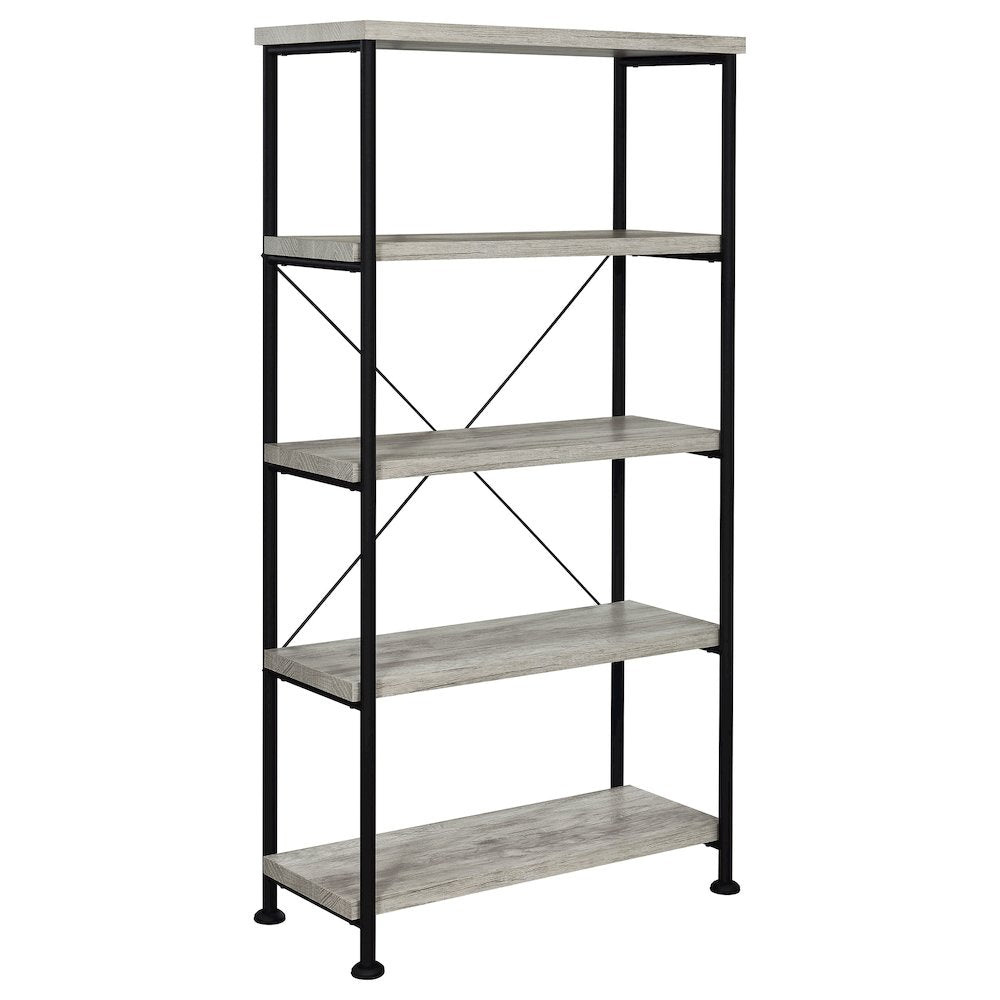 Industrial 4-shelf Bookcase