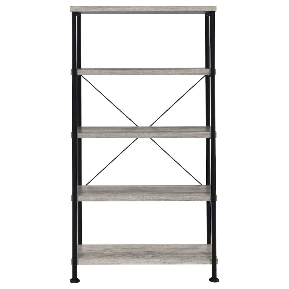 Industrial 4-shelf Bookcase
