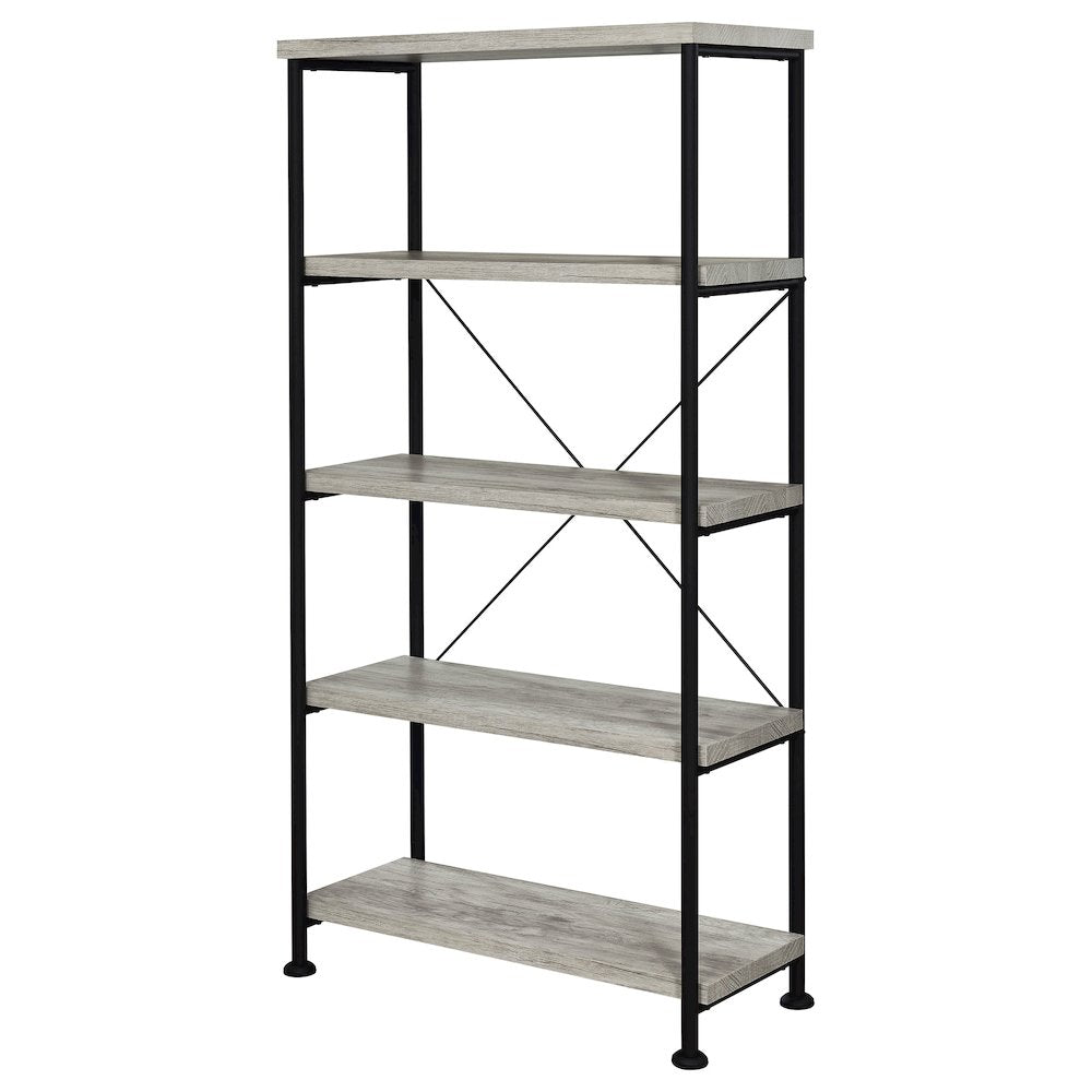 Industrial 4-shelf Bookcase