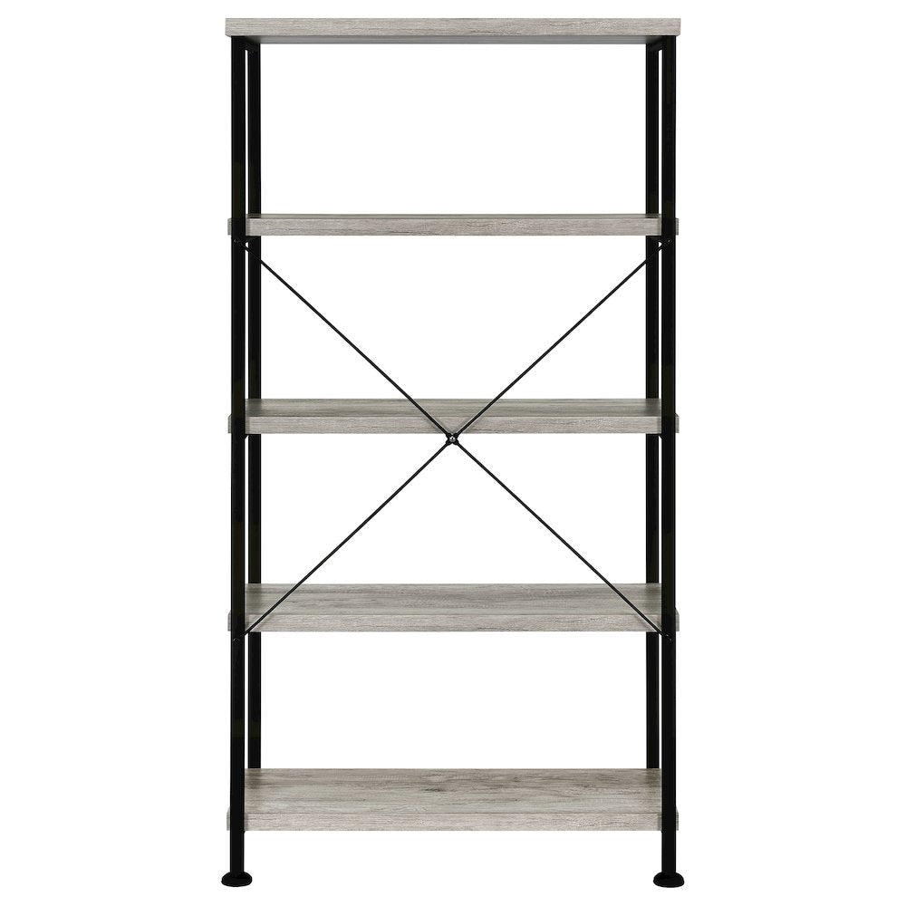 Industrial 4-shelf Bookcase