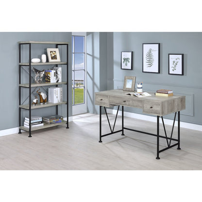 Industrial 4-shelf Bookcase