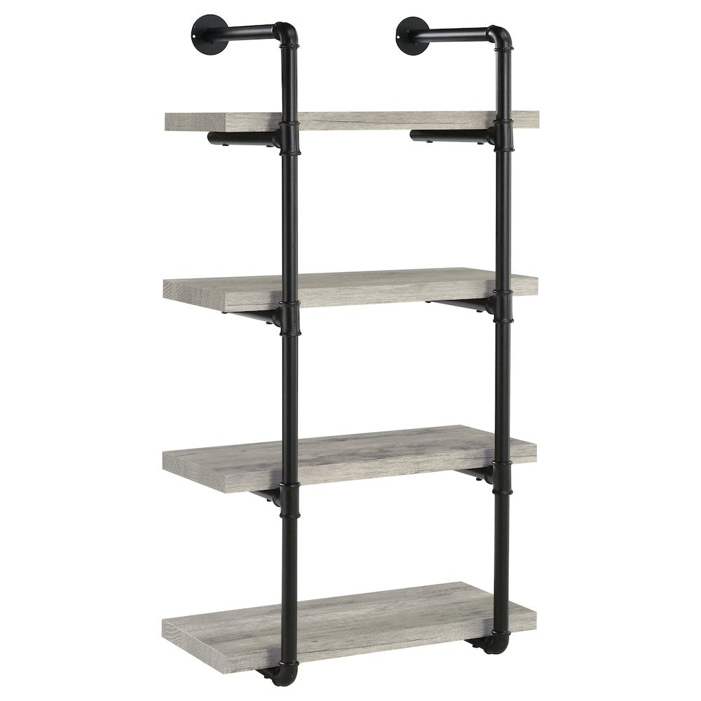 Black Metal 24-inch Wall Shelf