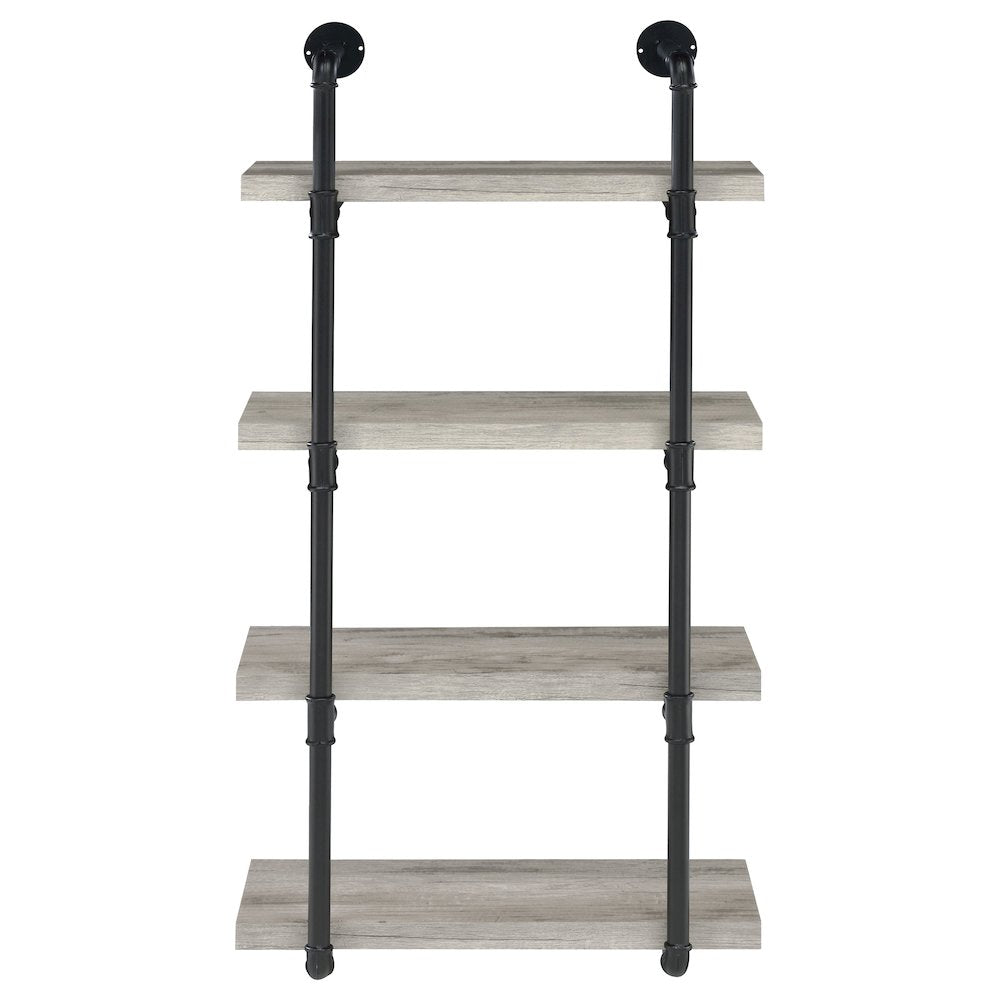 Black Metal 24-inch Wall Shelf