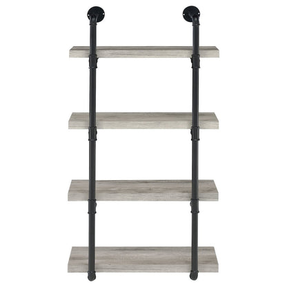 Black Metal 24-inch Wall Shelf