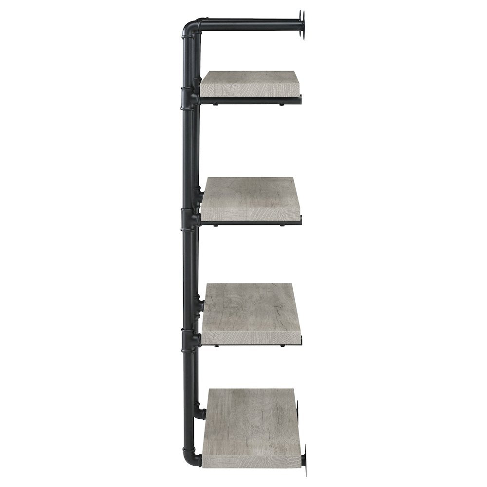 Black Metal 24-inch Wall Shelf