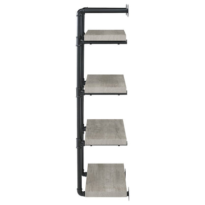 Black Metal 24-inch Wall Shelf