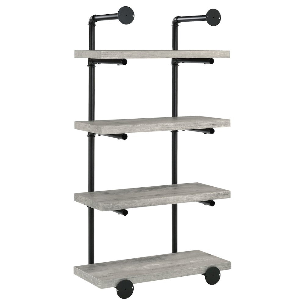Black Metal 24-inch Wall Shelf