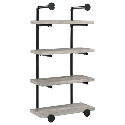 Black Metal 24-inch Wall Shelf