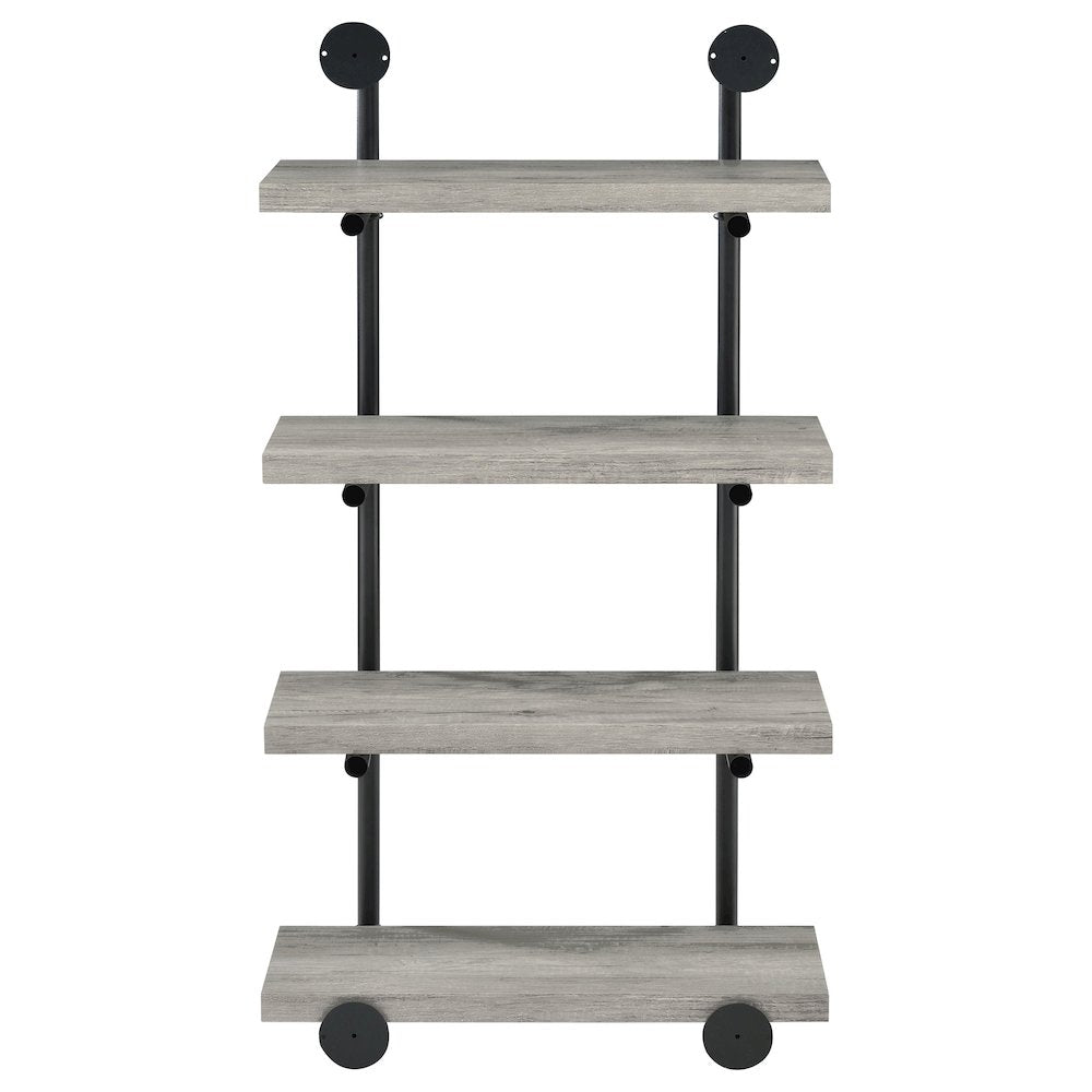 Black Metal 24-inch Wall Shelf