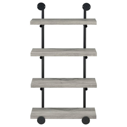 Black Metal 24-inch Wall Shelf