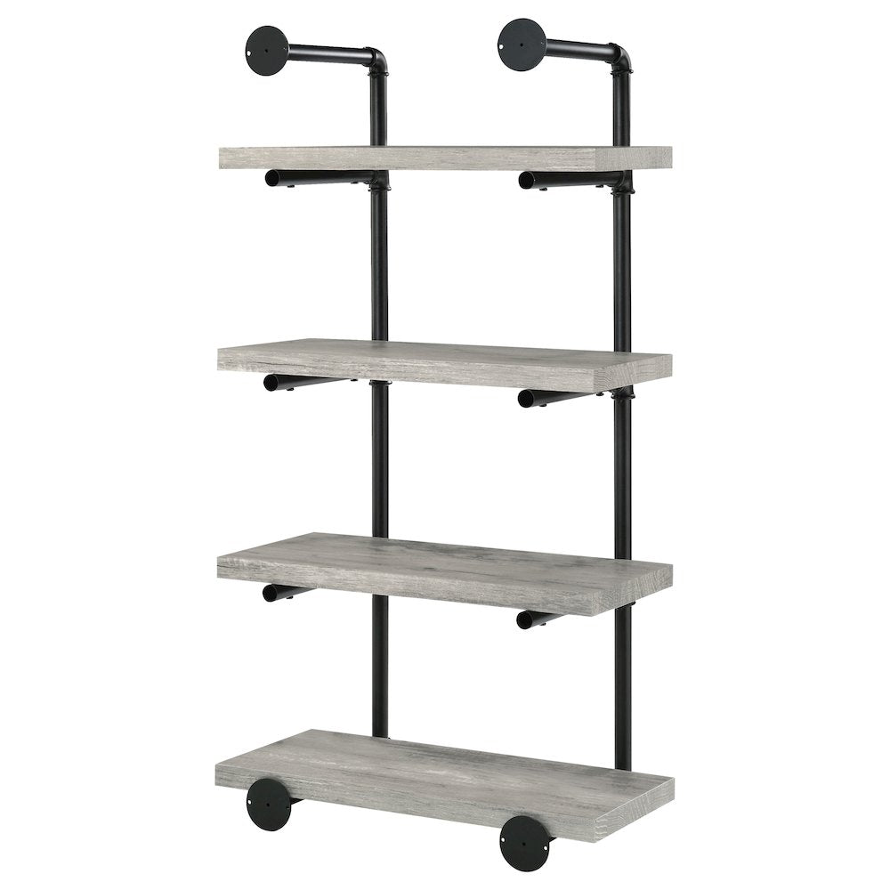 Black Metal 24-inch Wall Shelf
