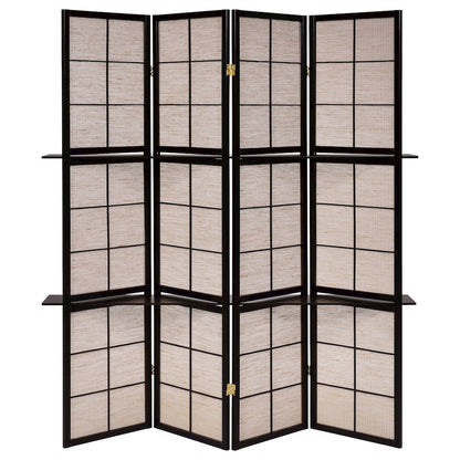 Tan and Cappuccino 4-panel Folding Screen