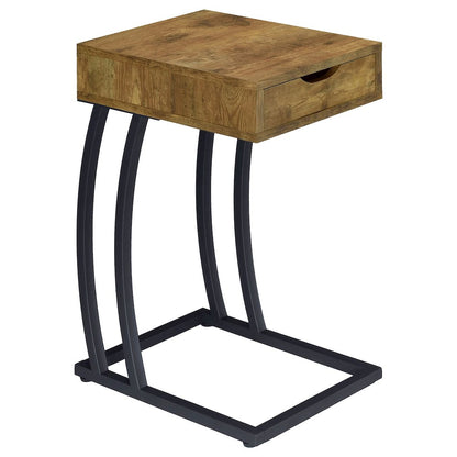 Hi-tech Wood and Metal Accent Table