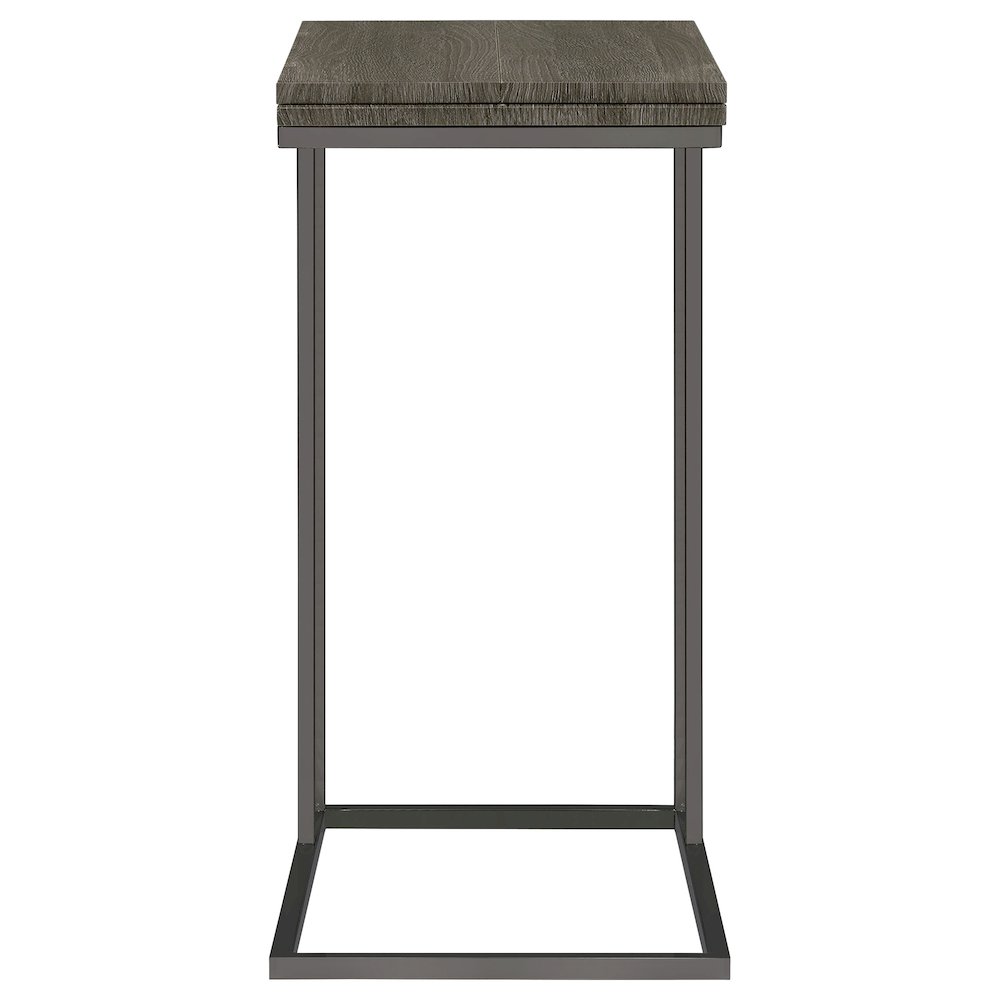 Wood and Metal Snack Table