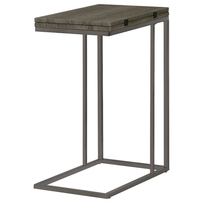 Wood and Metal Snack Table