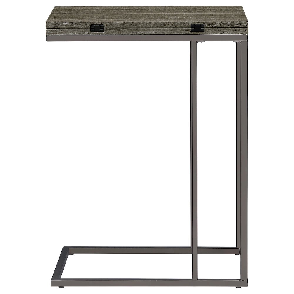 Wood and Metal Snack Table