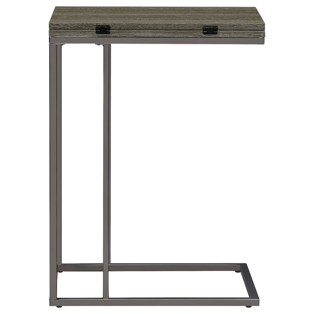 Wood and Metal Snack Table