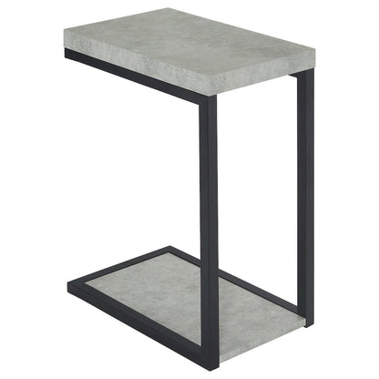 Industrial Cement and Metal Snack Table