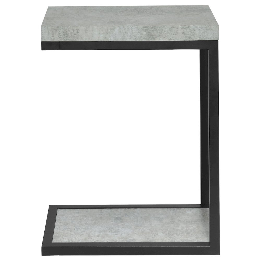 Industrial Cement and Metal Snack Table