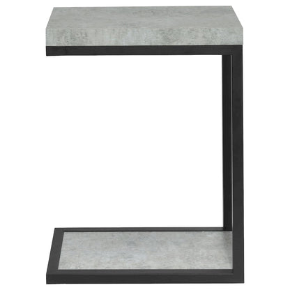 Industrial Cement and Metal Snack Table