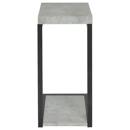 Industrial Cement and Metal Snack Table