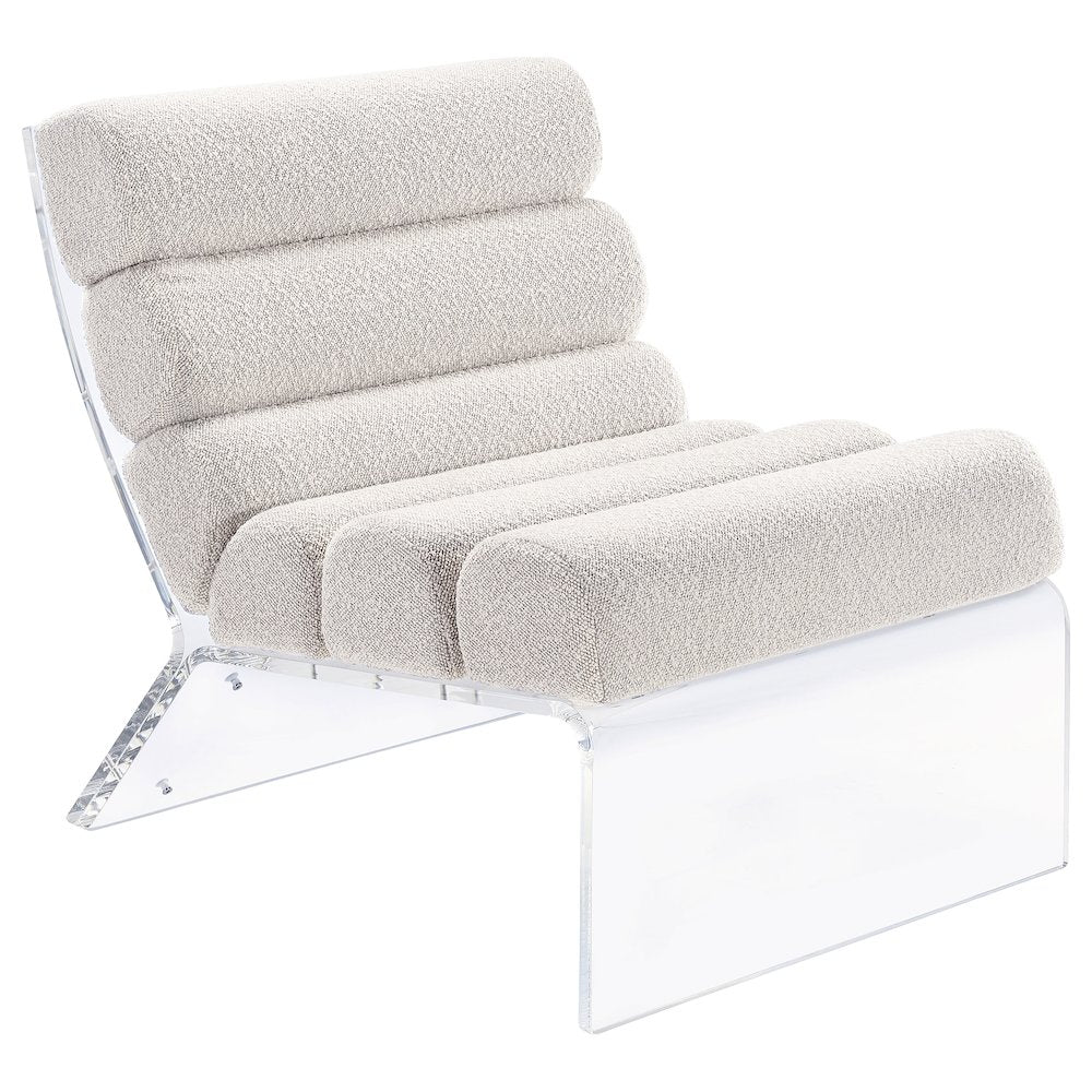 Accent Chair with Clear Acrylic Frame