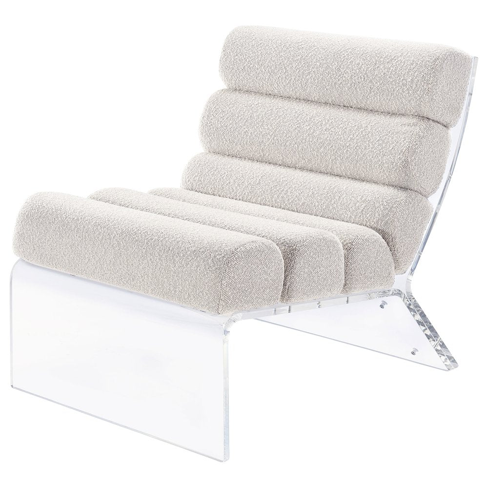 Accent Chair with Clear Acrylic Frame