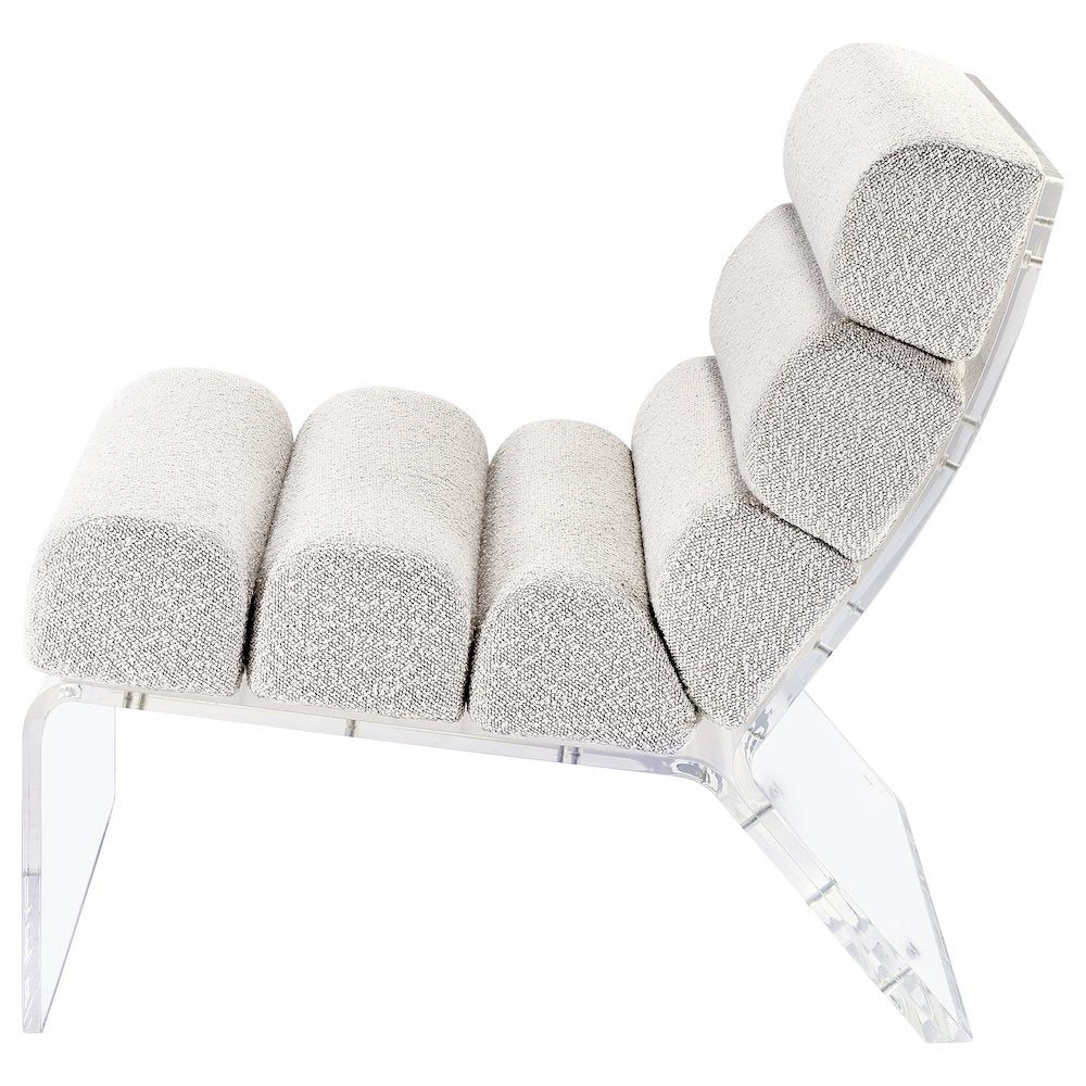 Accent Chair with Clear Acrylic Frame