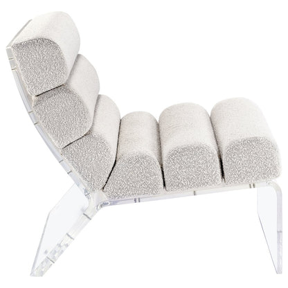 Accent Chair with Clear Acrylic Frame