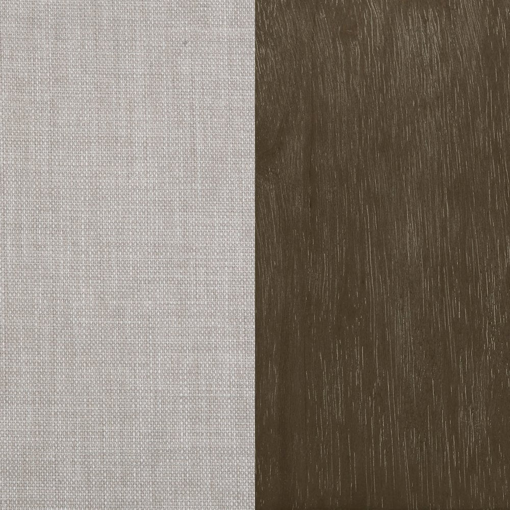 Traditional Faux Linen Accent Armchair