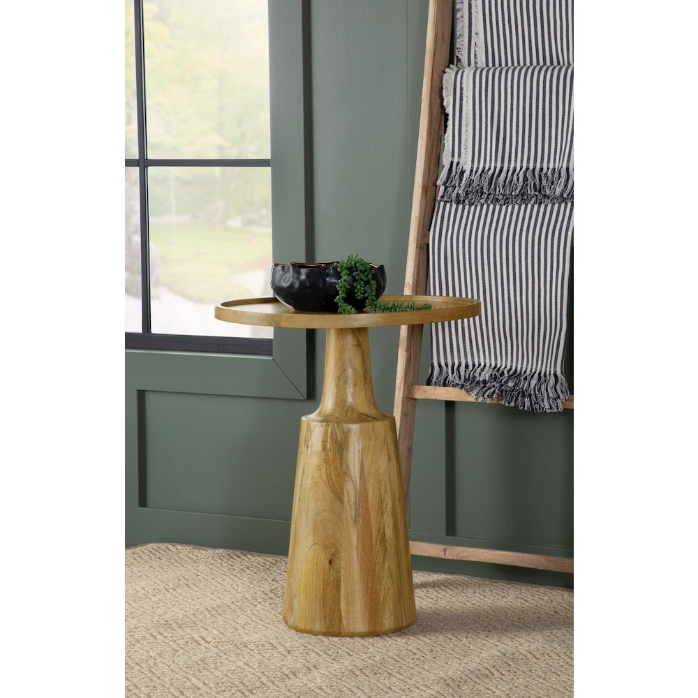 Round Top Pedestal Accent Table
