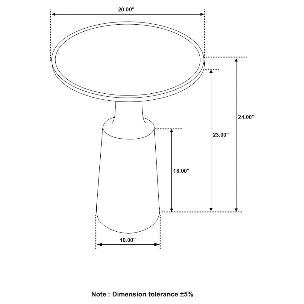 Round Top Pedestal Accent Table