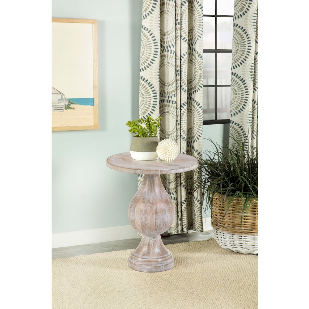 Round Shaped Pedestal Accent Table