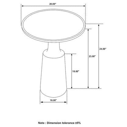 Round Top Pedestal Accent Table