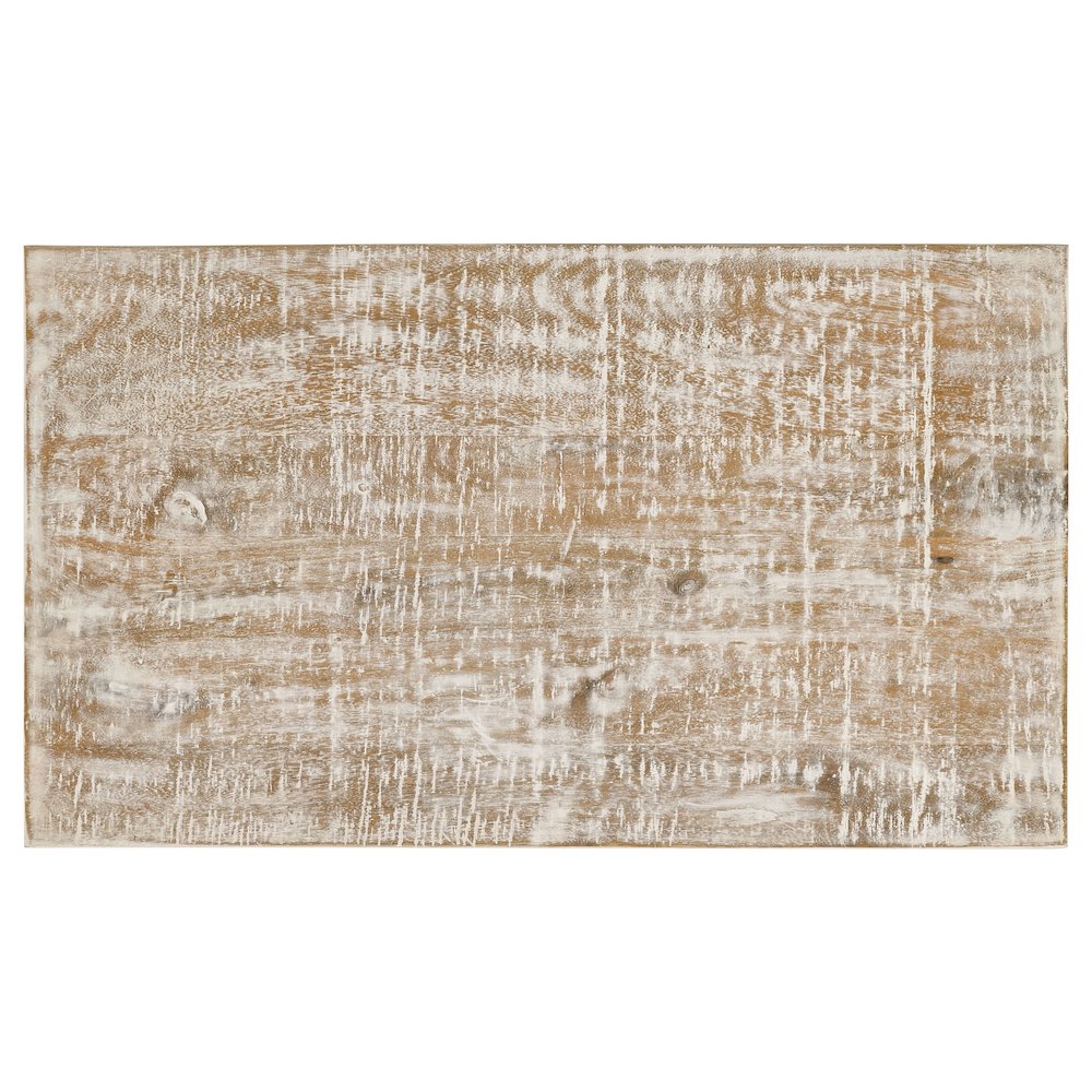 White Distressed 3-Drawer Accent Cabinet