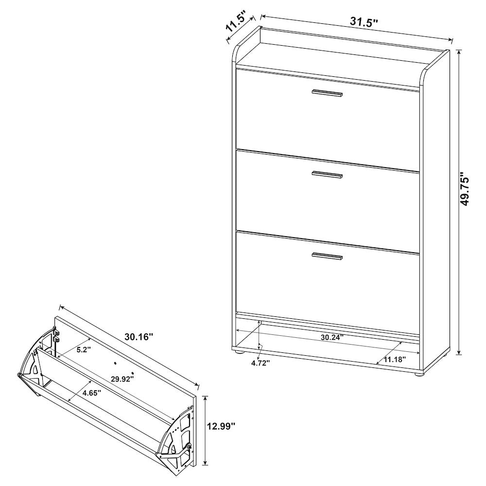 3-tier Shoe Storage Cabinet
