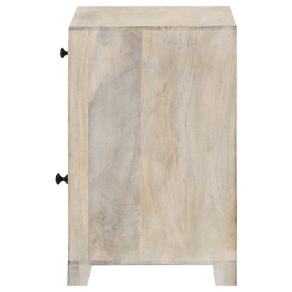 White Washed 1-Door Accent Cabinet with Drawer