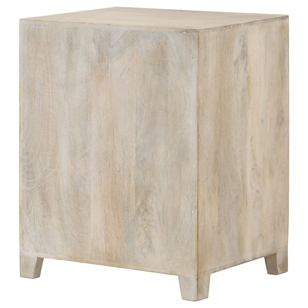 White Washed 1-Door Accent Cabinet with Drawer