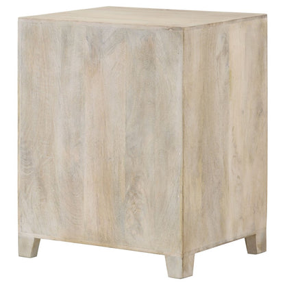 White Washed 1-Door Accent Cabinet with Drawer